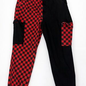 Hot Topic Red and Black Plaid Pants